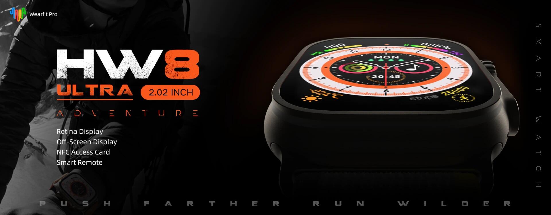 Smartwatch Hw8 Ultra Serie 8 2023 Com NFC Pulseira Extra Wallinfo